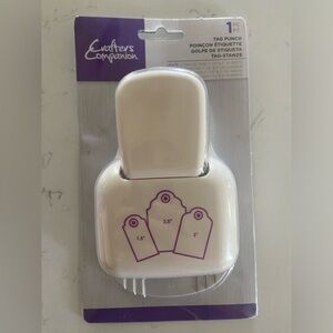 3 Sizes Crafter's Companion Tag Paper Punch 1"-2"  2.5 Size Tag Theme Craft Tool